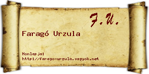 Faragó Urzula névjegykártya